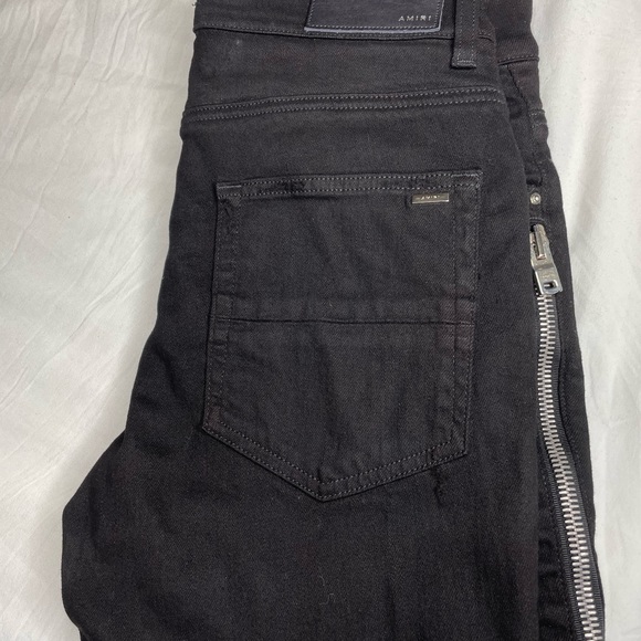 *SOLD* AMIRI Men’s Bandana Zip Knee Skinny Jeans - Picture 4 of 6